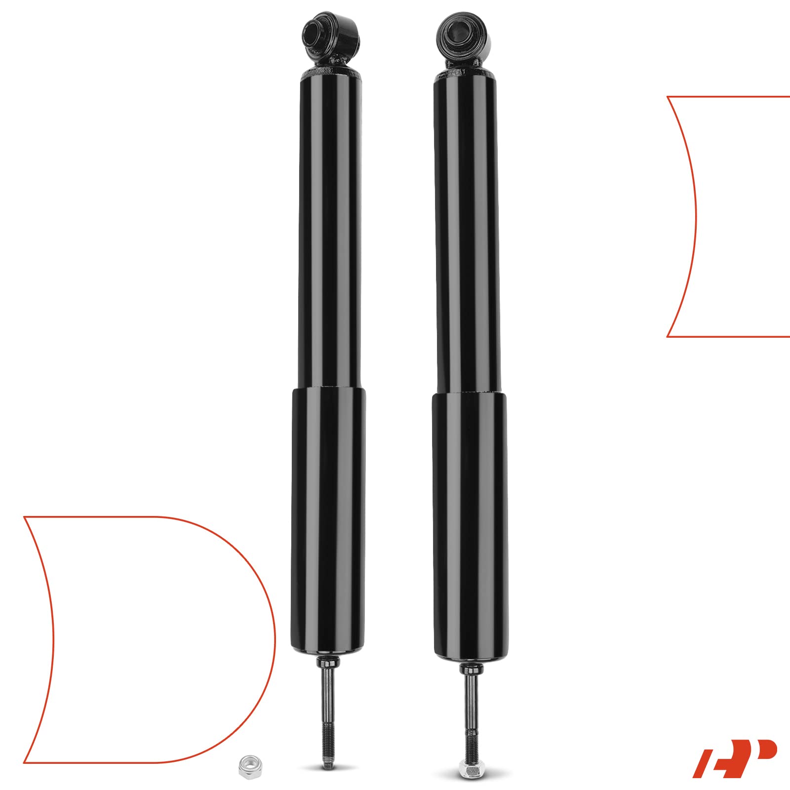 A-Premium Rear Pair (2) Shock Absorber Compatible With Chevy Malibu 2004-2012 & Pontiac G6 2005-2010 & Saturn Aura 2007-2009, Dr
