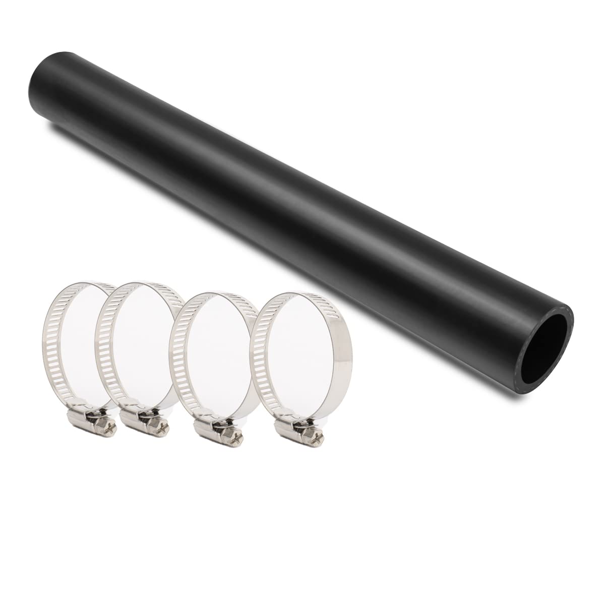 Tkkeuep Gasoline Fuel Filler Neck Hose With 4 Hose Clamps,1 1/2 Inches Inside Diameter Fuel Filler Hose, Reinforced Gas Tank Filler Hose