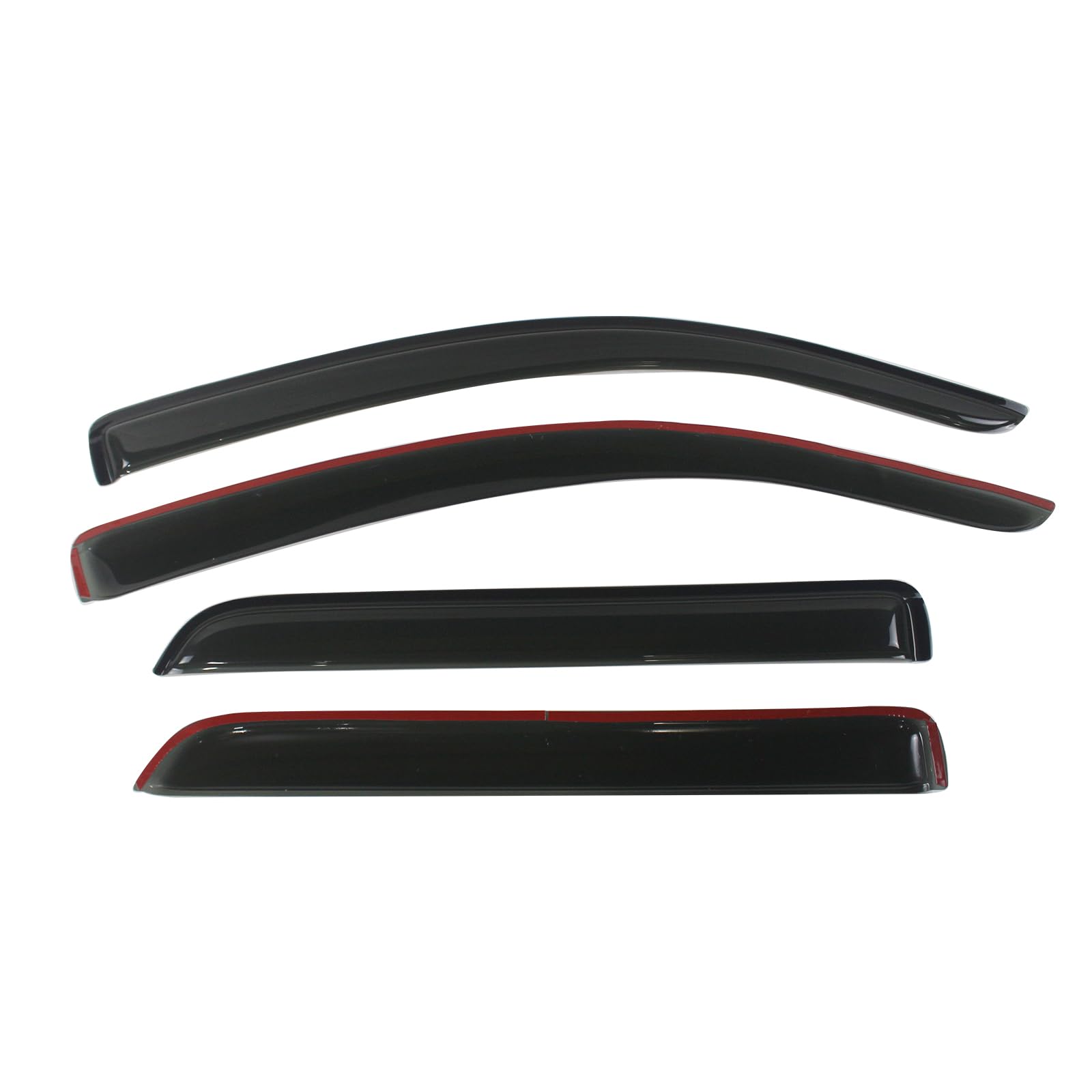 Window Visors Compatible with 2008-2020 Toyota Sequoia, Dark Smoke Car Rain Sun Window Shade Guard Visor by IKON MOTORSPORTS, 20