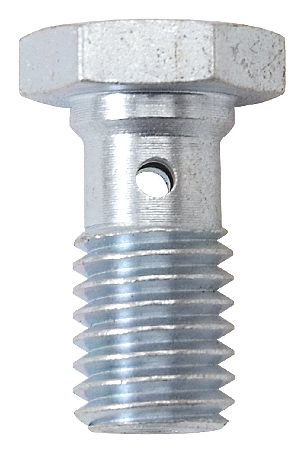 Edelbrock 640680 Banjo Bolt M10 X 1.5 Threaded Clear Zinc Plated