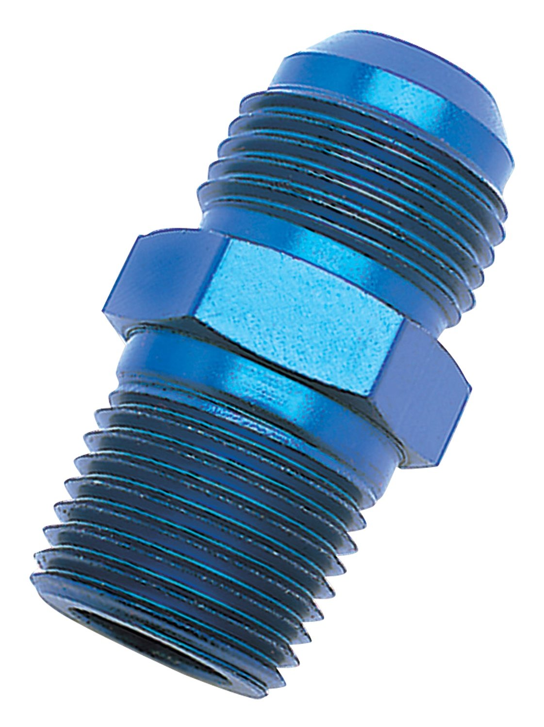 Edelbrock 670150 Blue Anodized Aluminum -6An Flare To 1/2 Pipe Pressure Adapter
