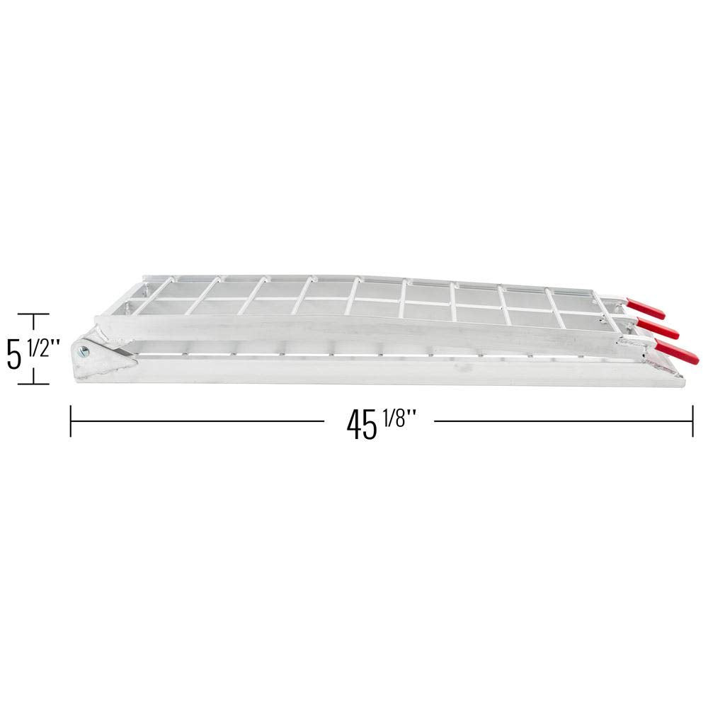 Black Widow Afl-9012 Single Runner Motorcycle Ramp – Finger-Style Lip, Rung Surface