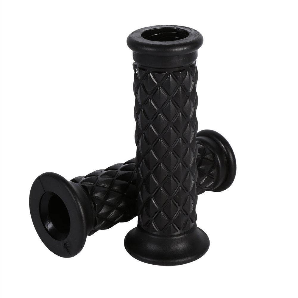 Anauto Motorcycle Handlebar Grips 1 Pair 7/8'' and 1'' Anti-Slip Rubber Motorcycle Handlebar Hand Grips 22mm Bar Open End Hot Un
