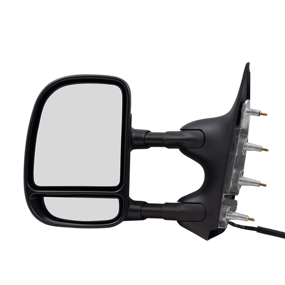 Brock Replacement Drivers Power Side View Double Swing Mirror Telescopic Dual Arms Compatible with 2009-2018 E-Series Van 9C2Z17
