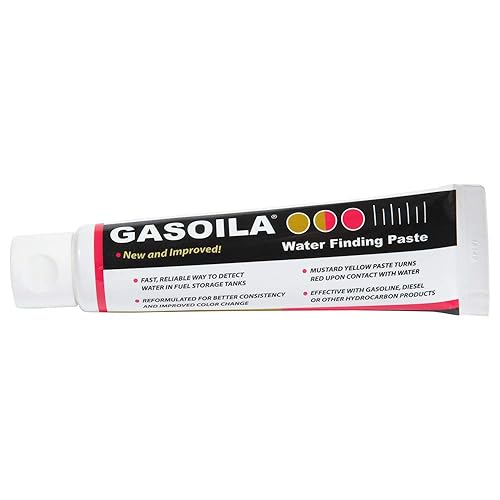 Gasoila Water Finding Paste - 2.5 oz Tube for Fuel Detection - Quick Color Change, Reliable for Gasoline, Diesel, Kerosene, Petroleum