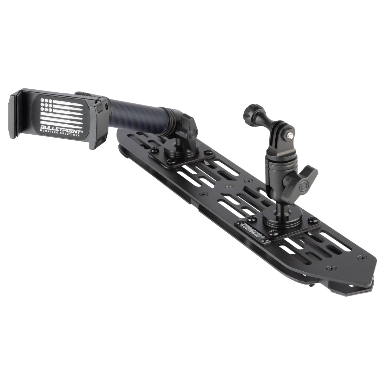 Bulletpoint RubiGrid Dash Mount Platform Phone Holder for 2018-2023 Wrangler JL & Gladiator, Black, Carbon Fiber, Multi-Device Compatible
