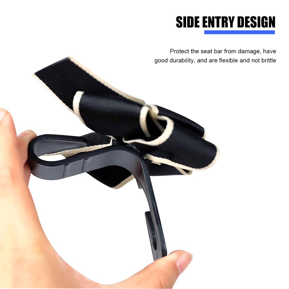Mandark 2-Piece Car Seat Headrest Hooks - Universal for All Vehicles, Cute Bow Hooks for Purses & Bags, Interior Decoration Acce
