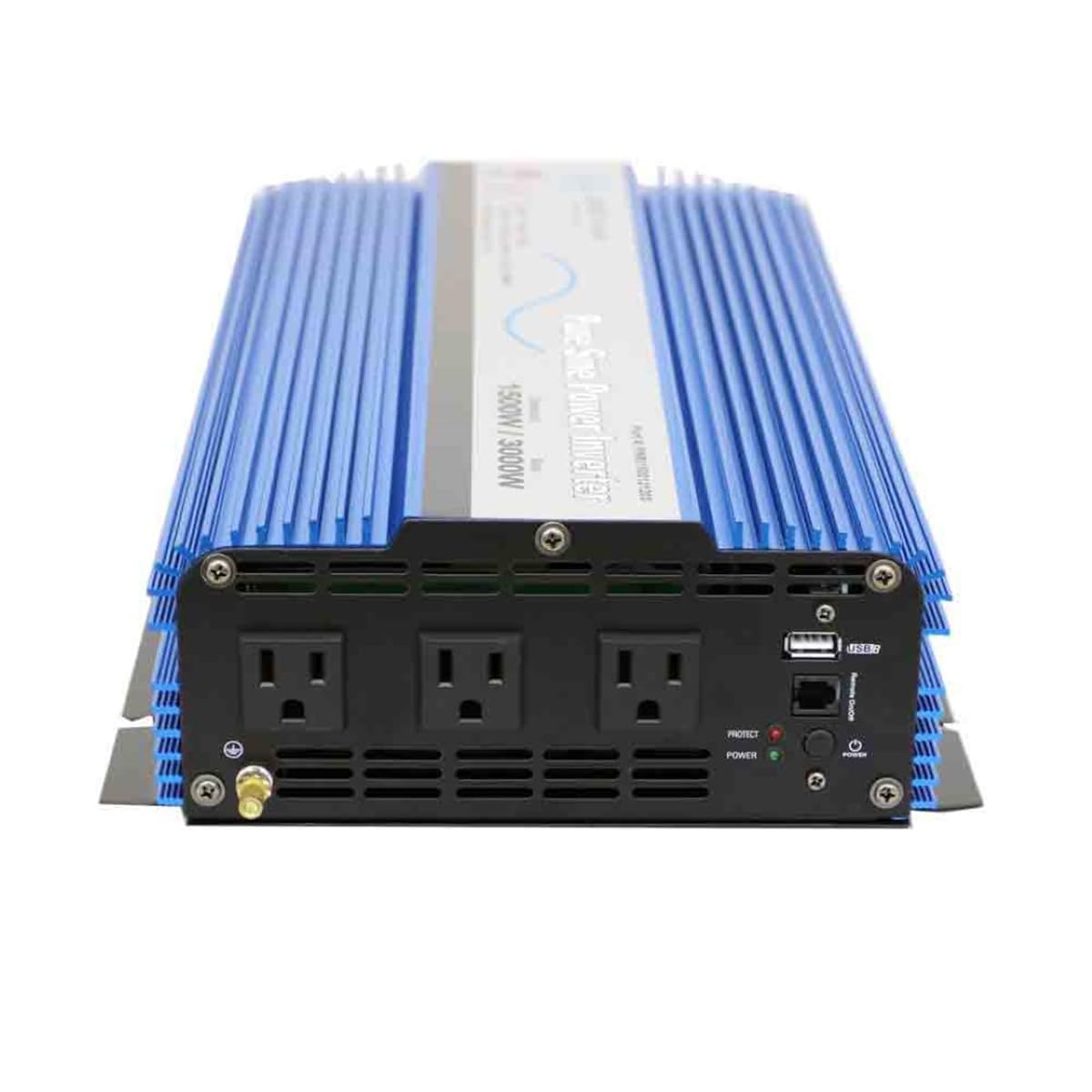AIMS Power Pure Sine 1500W Inverter, 3000W Peak, USB Port, UL Listed, Model PWRI150012120S, 2 Year Warranty
