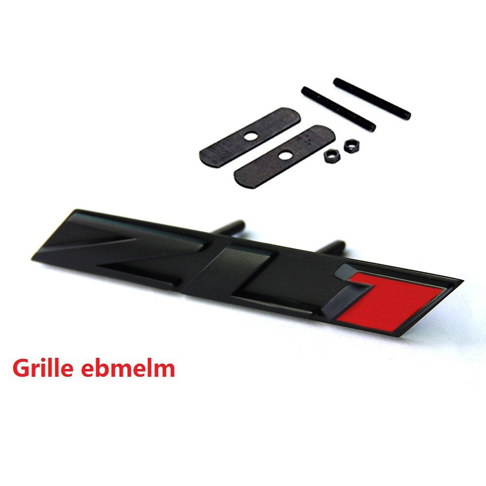 Yoaoo ZL1 Grille Emblem Badge - Chrome Red Metal, Model CS0-1G-ZL1CHRE, Compatible with ZL1 1LE SS RS