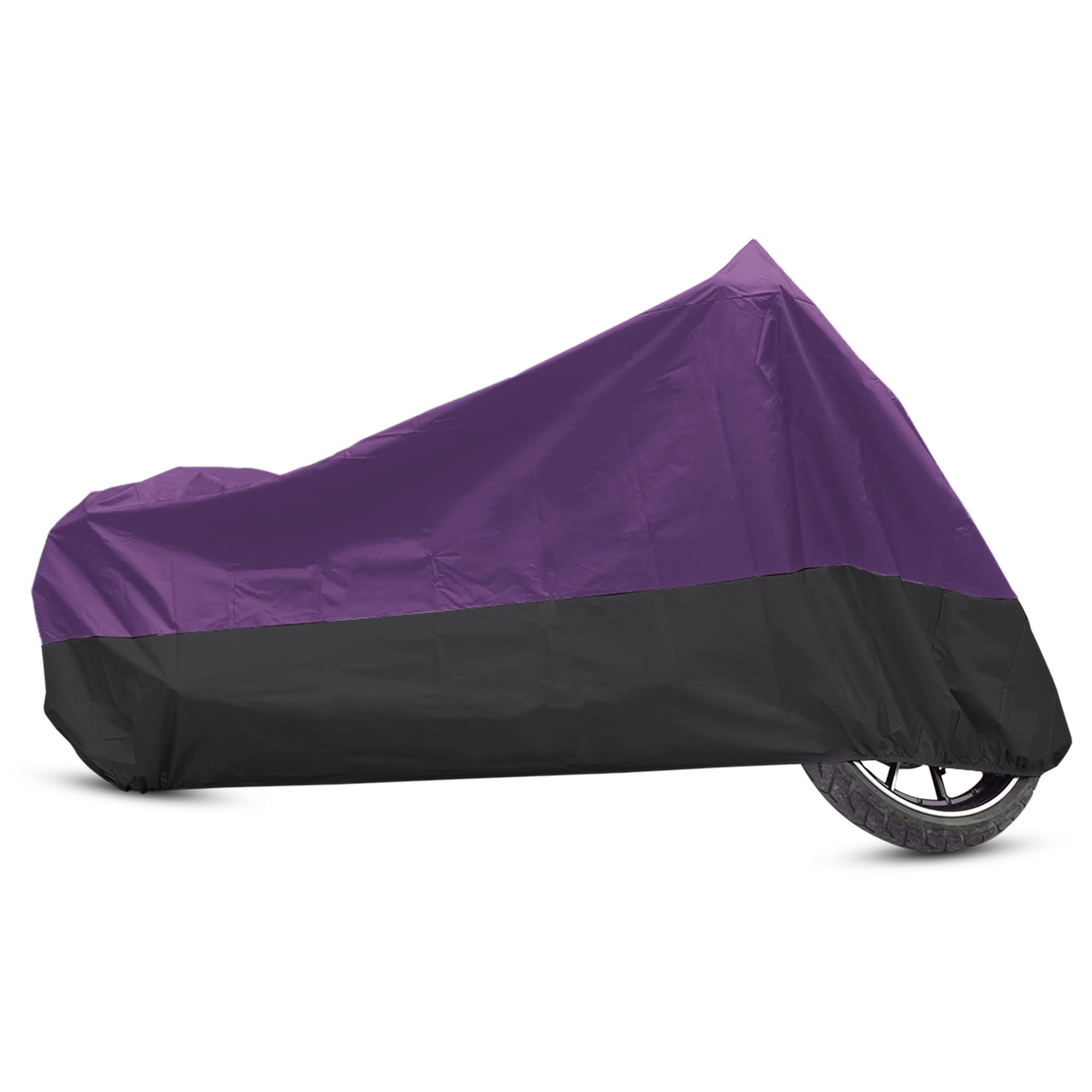Uxcell Motorcycle Cover Motorbike Full Cover Outdoor Waterproof Rain Dust Protector 190T Xxl Purple Black For Harley Most Full D
