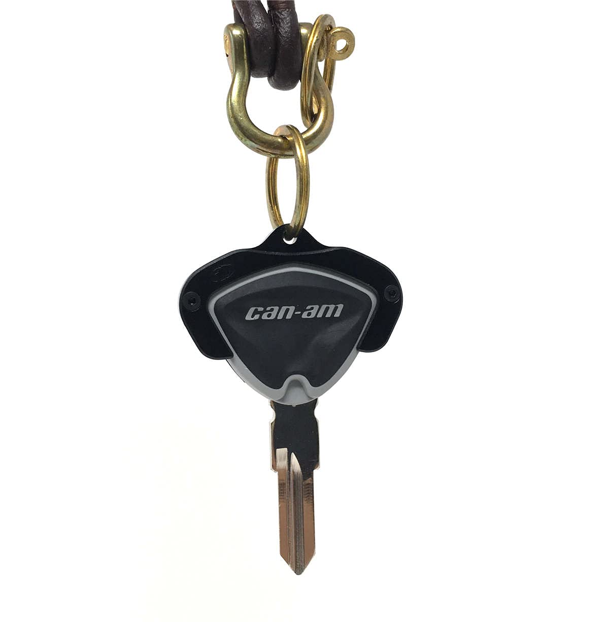 Crazy Metalman Key Holder For Can Am Spyder F3 Rt Rt-S St Rsi Accessory Key Hole Cover Black With Dark Leather Rope Ver3.0