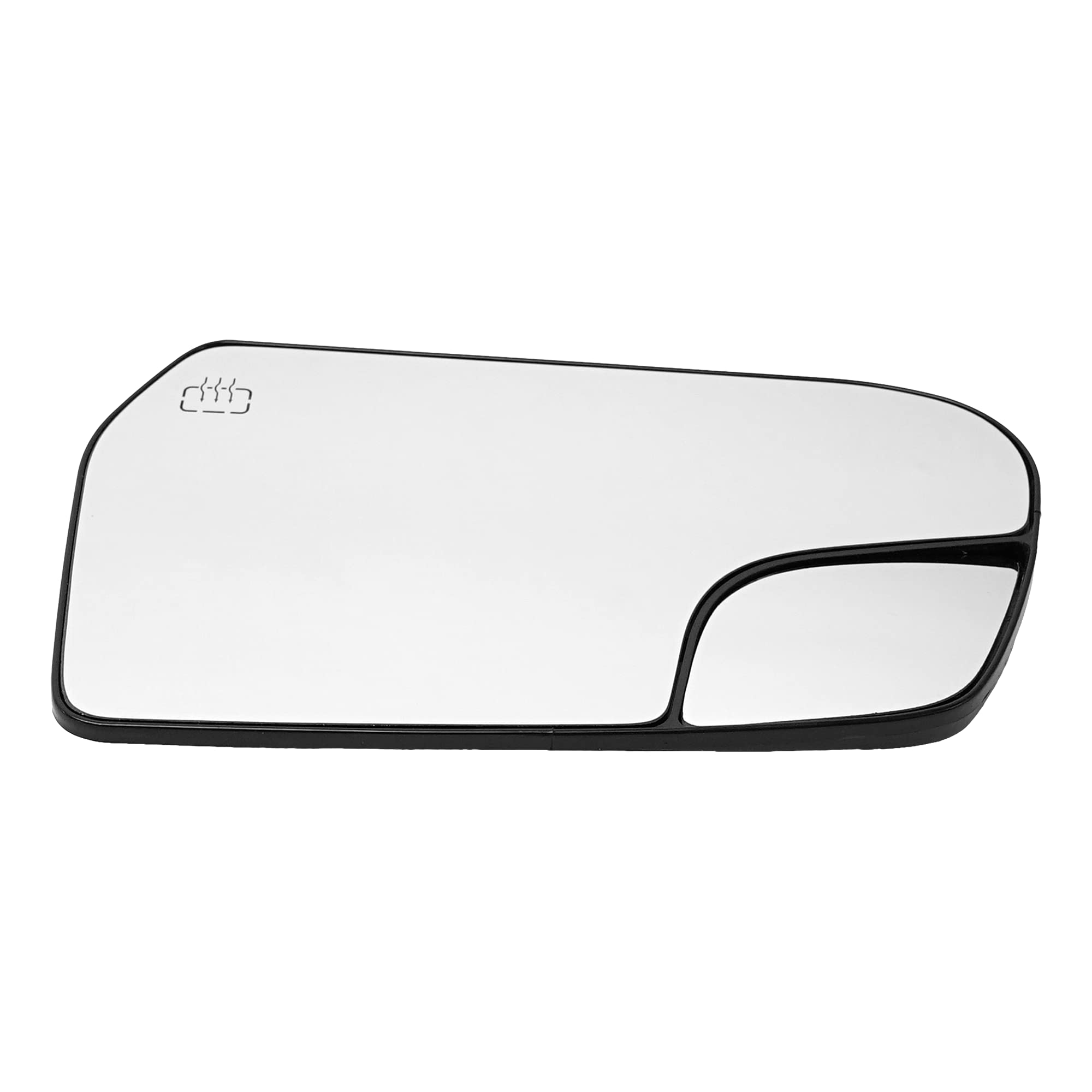 Kool Vue Mirror Glass Compatible With 2010-2017 Chevrolet Equinox Left Side Heated, With Blind Spot Glass, Flat Glass, With Back