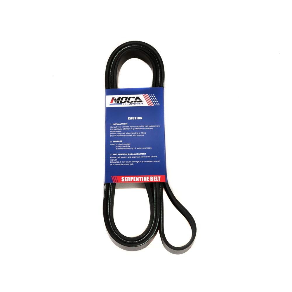 MOCA 6PK2600 EPDM Serpentine Belt for 01-02 Chevy Express 3500 & GMC C3500hd & GMC Savana 3500 8.1L & 93-95 Ford E-250 Econoline
