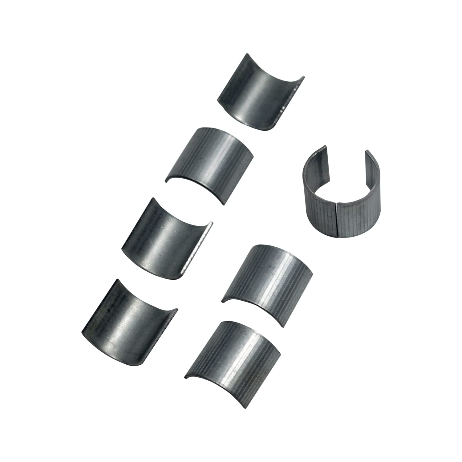 AIRCMT Universal Handlebar Riser Clamp Shims - 1" to 1-1/8", Alloy Steel, Silver, Pack of 8 (Model ARHBM17)