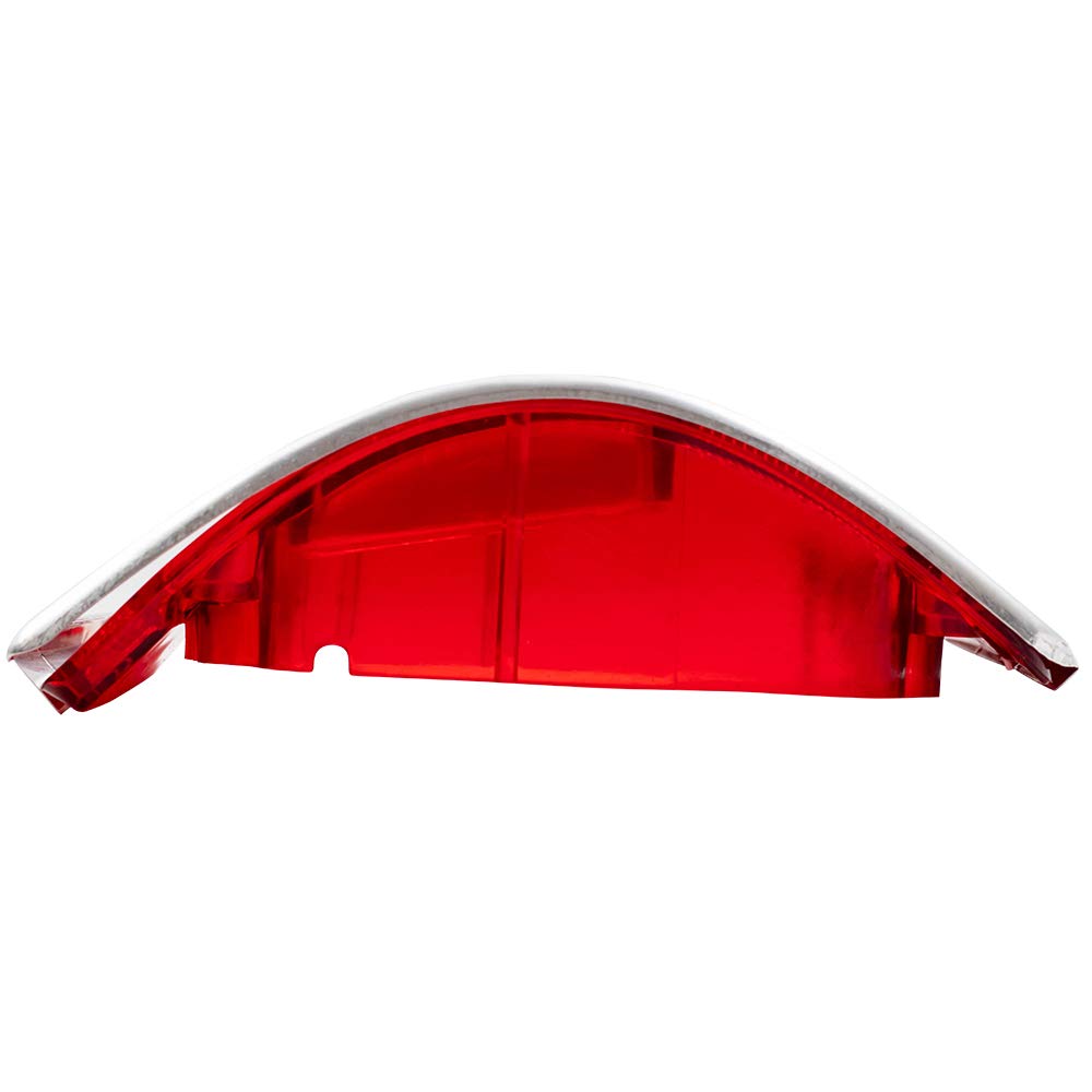 Brock Replacement Driver And Passenger Set Tail Lights Lens With Chrome Trim Compatible With 5968329 5968330.