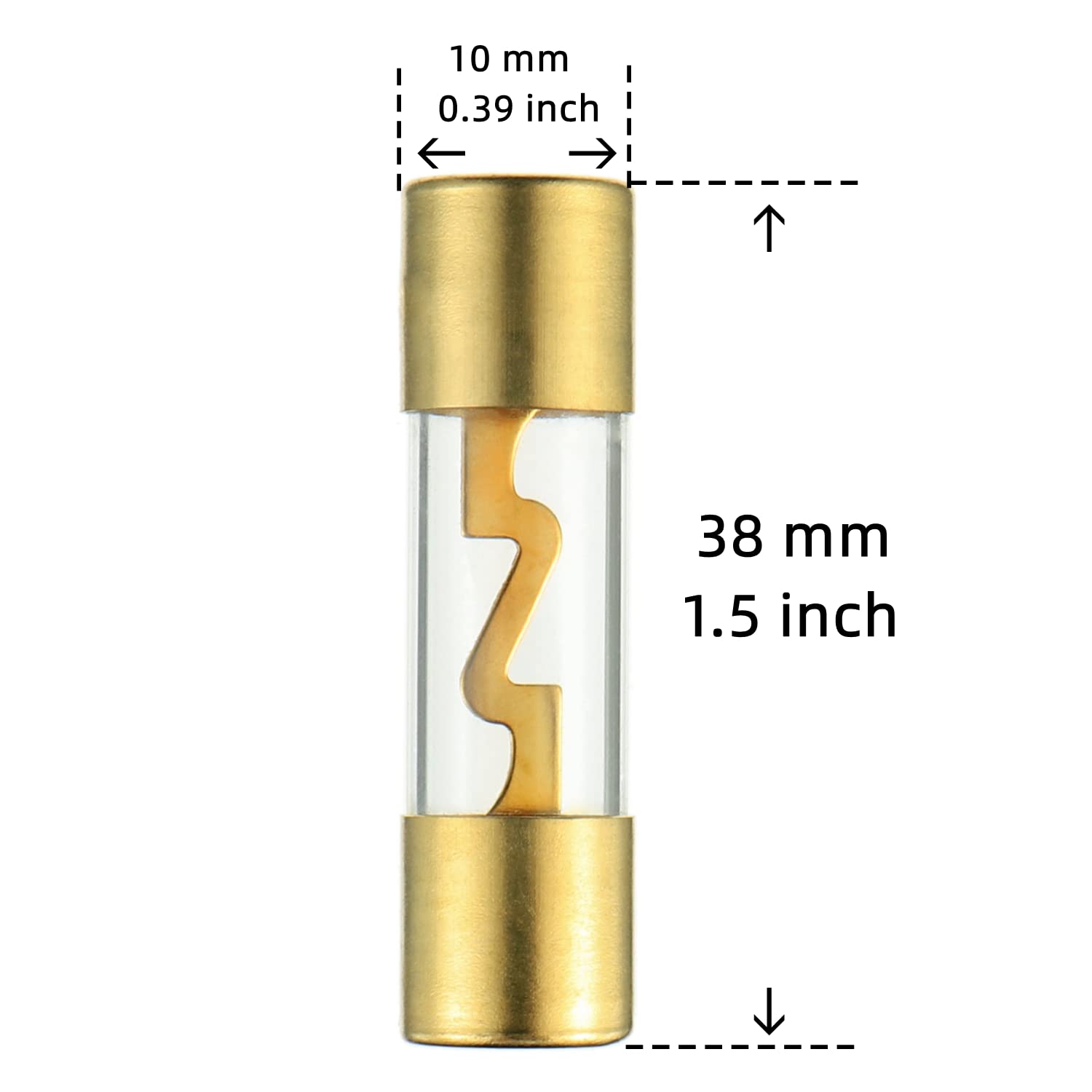 Bojack 30A Gold Plated Glass Car Audio Agu Fuse For Car/Auto/Marine Audio Stereo Amplifier Power Protection (Pack Of 5)