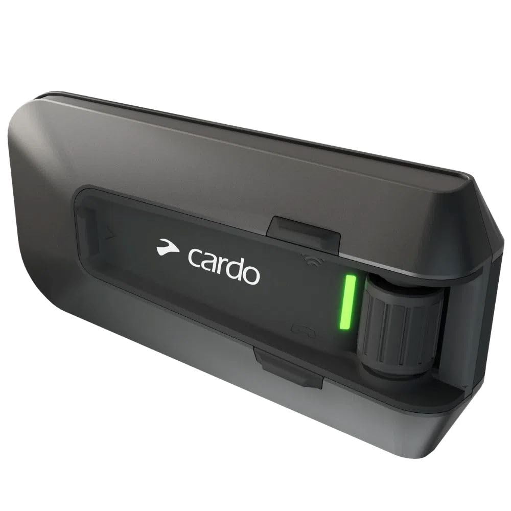 Cardo PACKTALK Edge Dual Pack Motorcycle Bluetooth Headset Intercom - Black, Polycarbonate