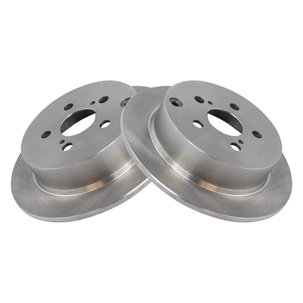 Trq Rear Brake Rotors Set Solid Compatible With 2003-2006 Pontiac Vibe 2005-2010 Scion Tc 2000-2005 Toyota Celica 2005-2006 Coro