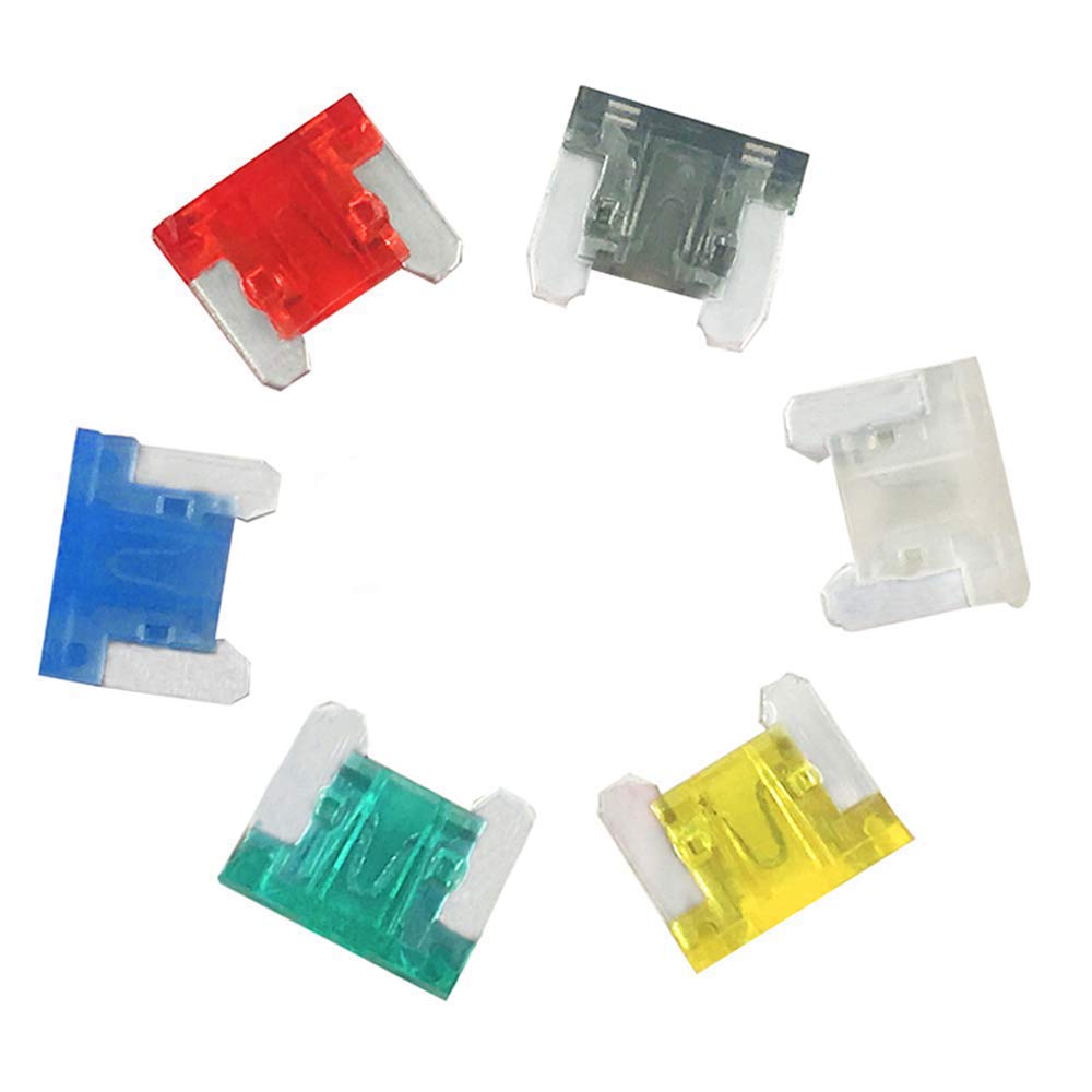 MCIGICM Low Profile Mini Fuse Assortment - 60 Pcs, 7A-30A, Aluminum, Model 6