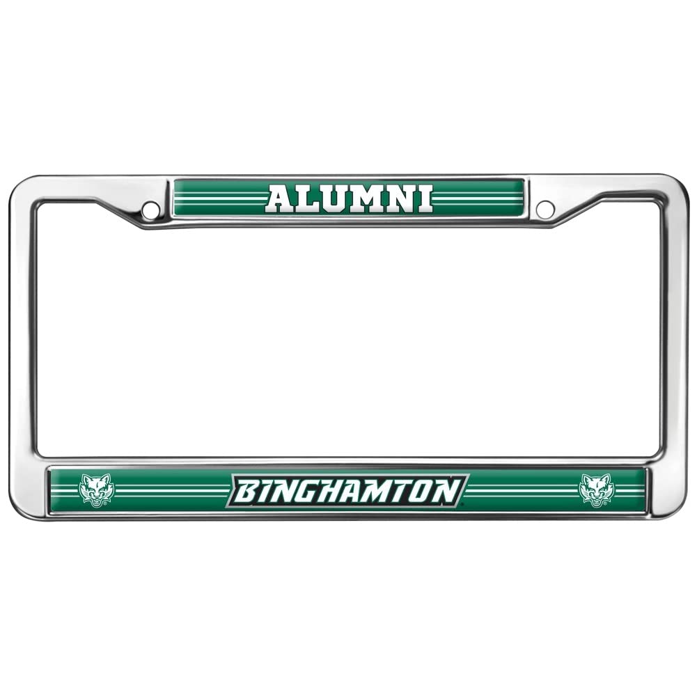 Binghamton University Alumni Logo Full Size Standard License Plate Metal Frame