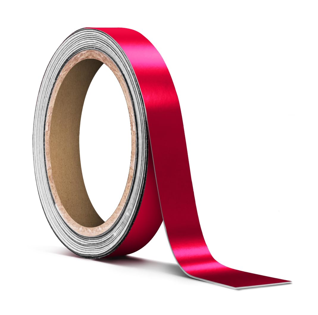 VViViD Satin Pink Magenta Metallic Chrome Pinstripe Vinyl Tape Roll (    x 25ft)