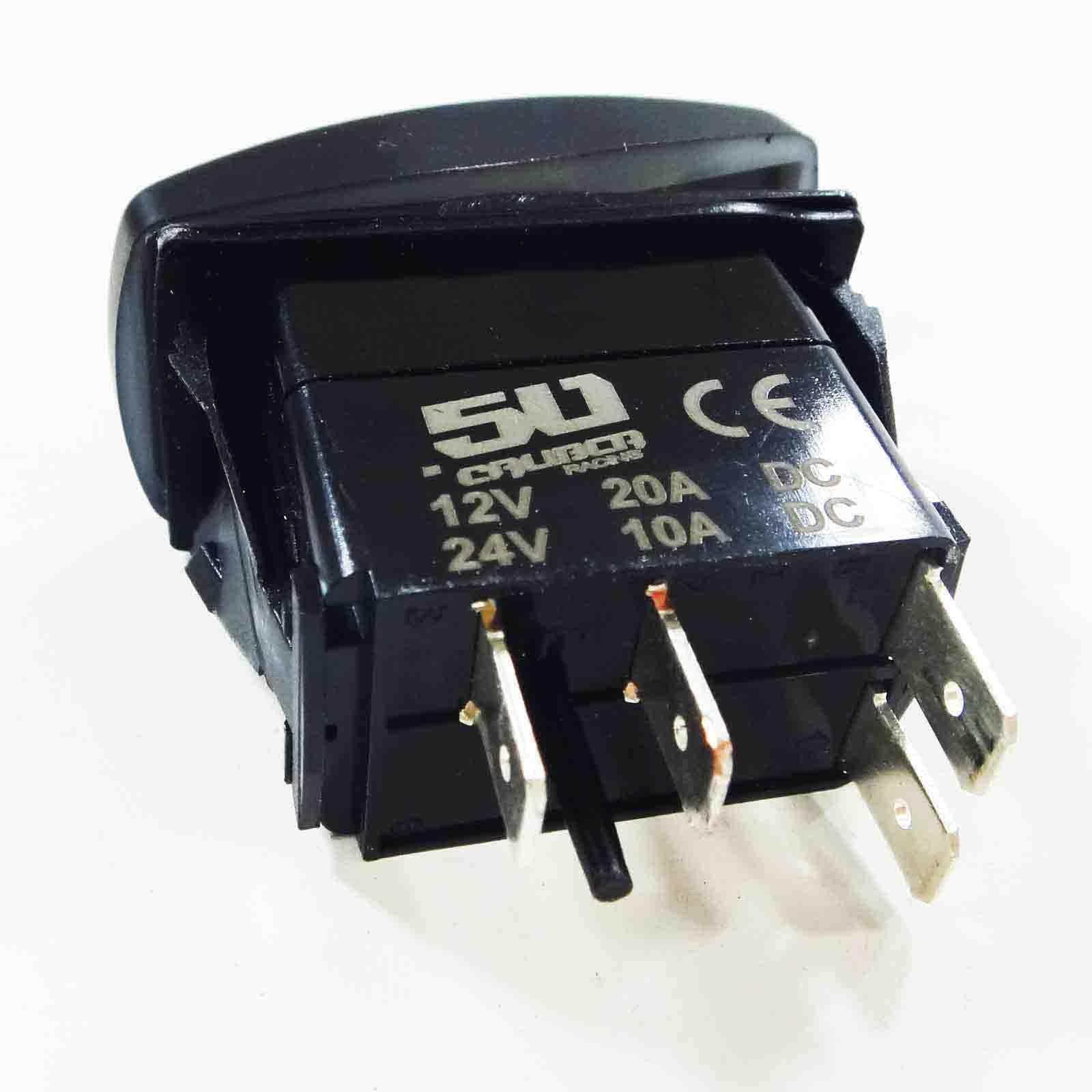 50 Caliber Racing Rocker Switch On/Off Led Backlit -No Fat Chicks- Utv, Auto, Boat 20A 12V (Blue)