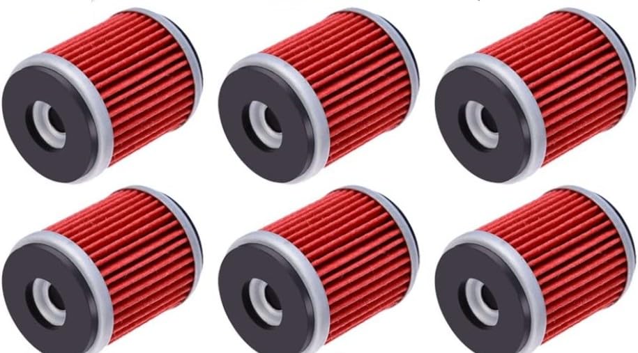 6-Pack Oil Filter Oil Filters Replacement Fit For Yamaha Yz250 Xt250 Ybr250 Yfz450 Yfz450R Yfz450W Yfz450X Yfz459R Yz250F Yz450F