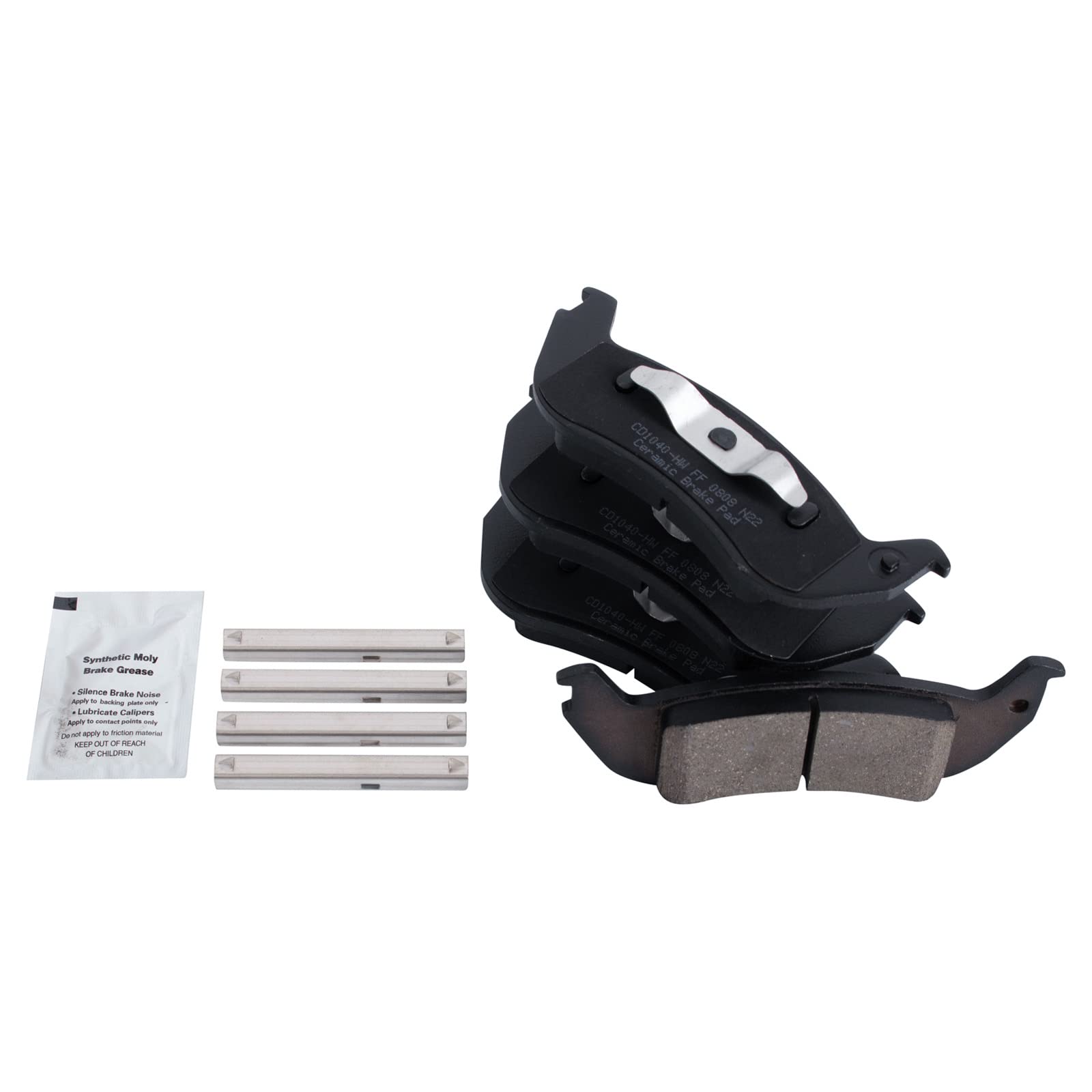 Trq Rear Brake Pad & Rotor Kit Brake Pads Brake Rotor Parking Brake Shoe Set Ceramic Compatible With 2005-2011 Lincoln Town Car