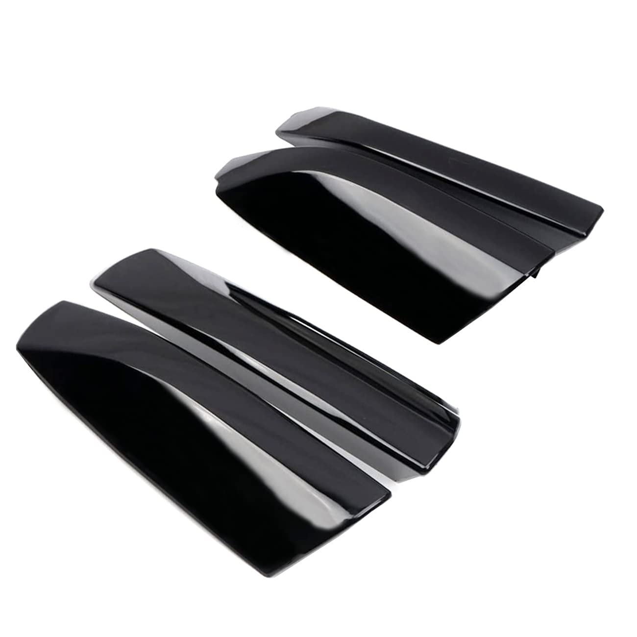 Tocatus Roof Cargo Rack Rail End Cover Shell Cap Trim For Toyota Highlander 2008-2013, Black, 4Pcs