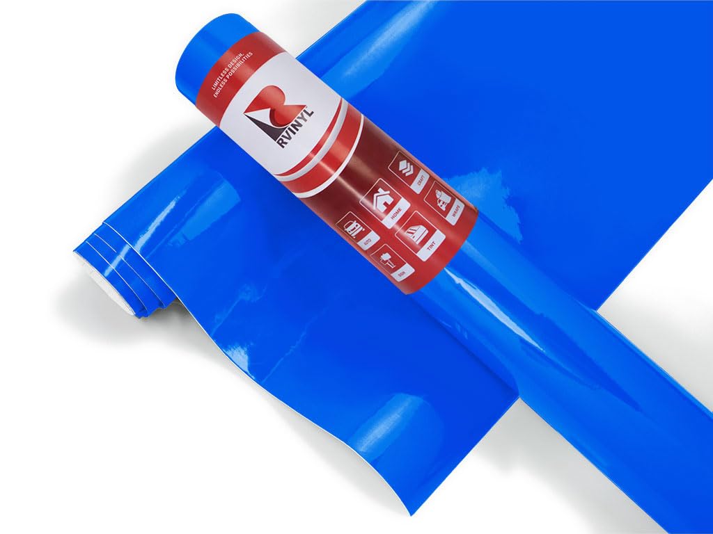 3M 2080 Series G47 Gloss Intense Blue - 5Ft X 6Ft - 30Sq Ft - Dual Cast Thick Vinyl Car Wrapping Film - Vehicle Sheet Roll