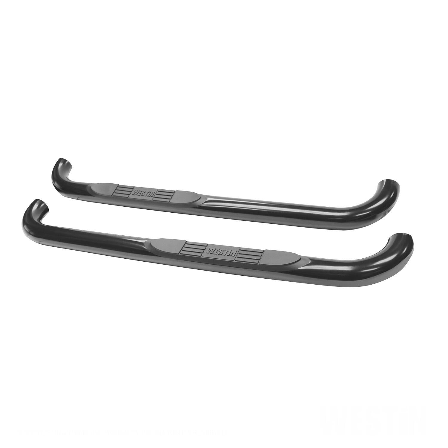 Westin 23-1405 E-Series 3 Round Nerf Bars Fits 1999-2013 Silverado Sierra 1500 1999-2004 2500Ld 2001-2014 2500Hd 3500 Standard Cab Black Pair