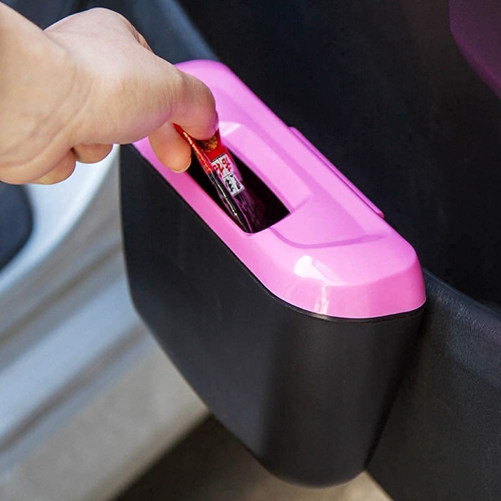 Vroxy Vehicle Automotive Cup Holder Garbage Can Small Mini Trash Bin Car Trash Garbage Can for Car Office Home (Assorted Color) 