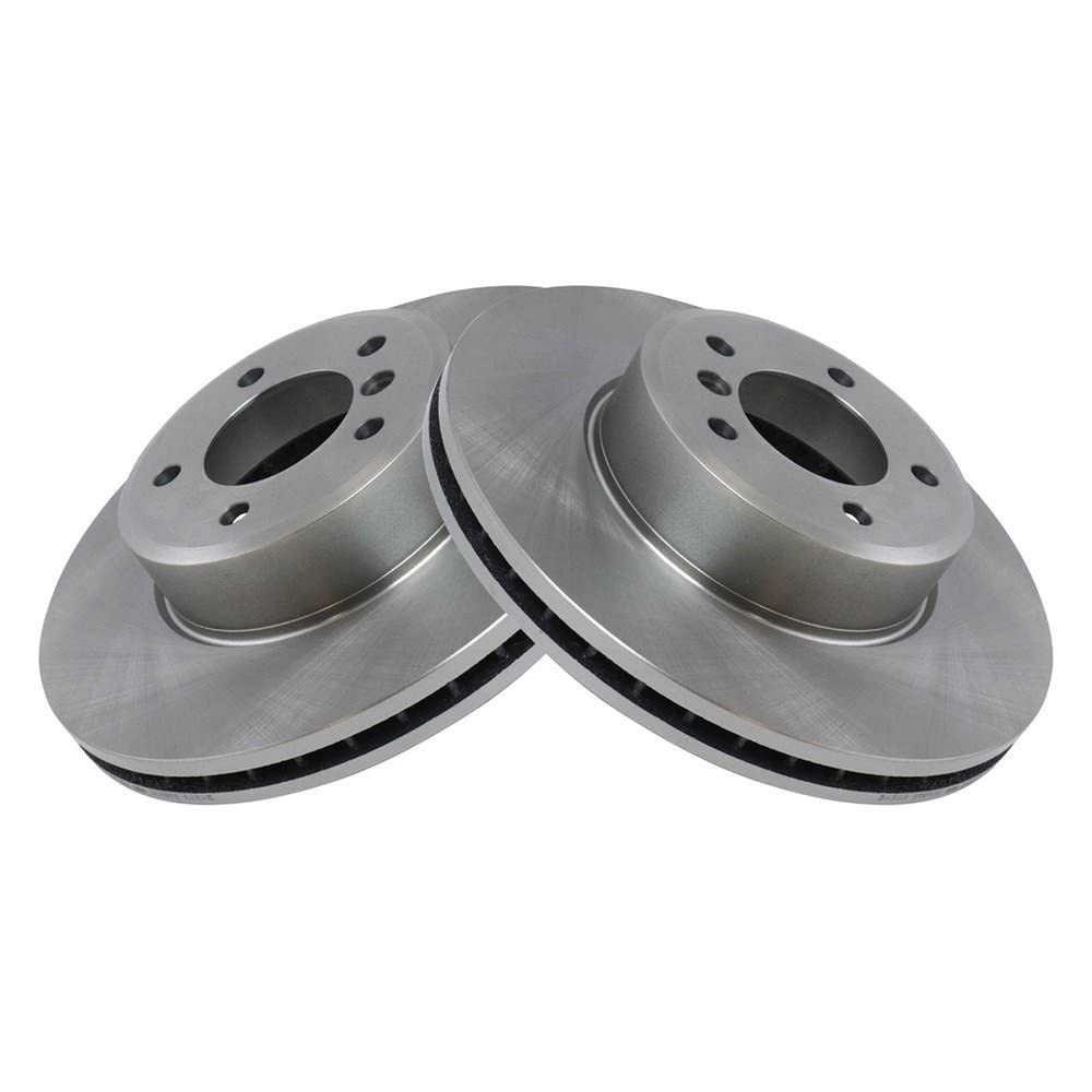 Trq Front Brake Rotors Set Vented Compatible With 2004-2007 Bmw 525I 2007 525Xi 2008-2010 528I 2009-2010 528I Xdrive 2008 528Xi