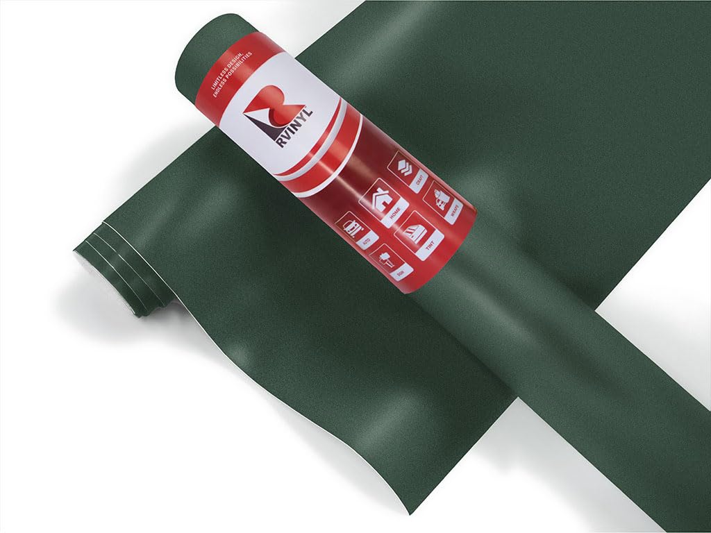 3M 2080 Series M206 Matte Pine Green Metallic - 5Ft X 9Ft - 45Sq Ft - Dual Cast Thick Vinyl Car Wrapping Film - Vehicle Sheet Ro