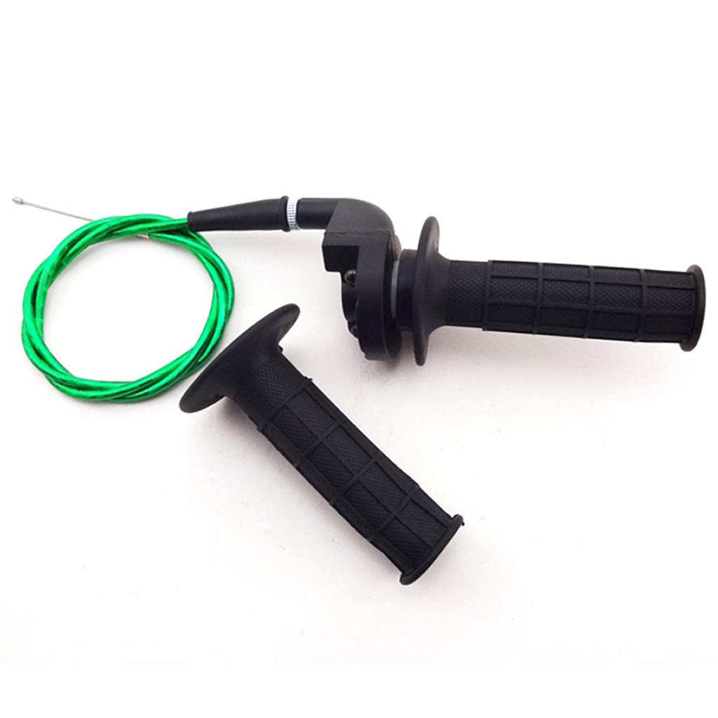 Tc-Motor 7/8'' Green Twist Throttle Cable Black Hand Grips For Pit Dirt Bike Xr Crf Klx Baja Apollo Ssr Thumpstar Stomp Dhz 50Cc