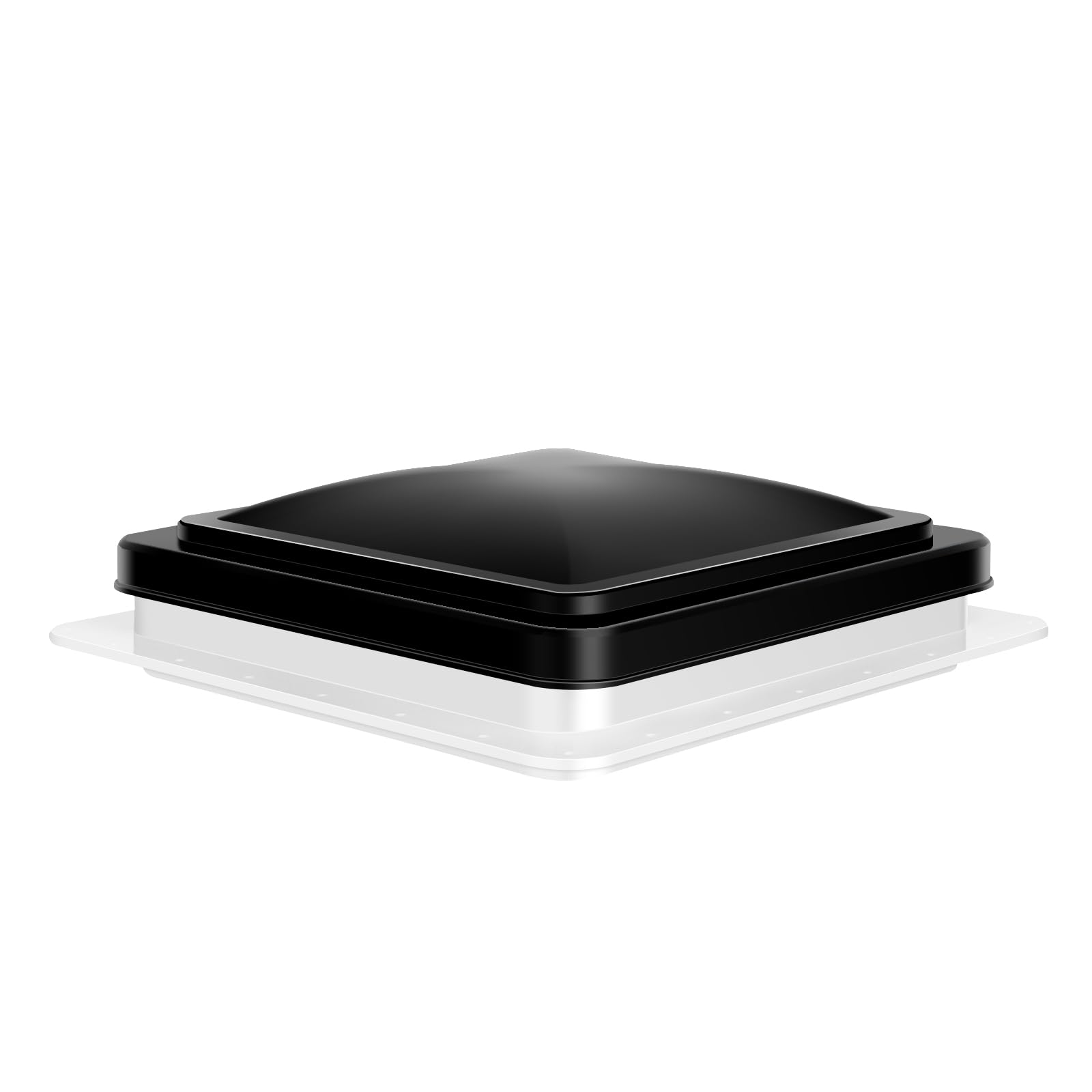Livpow Rv Roof Vent 12V Reversible Fan Kit 14'' X 14'' Manual Lift Black Lid