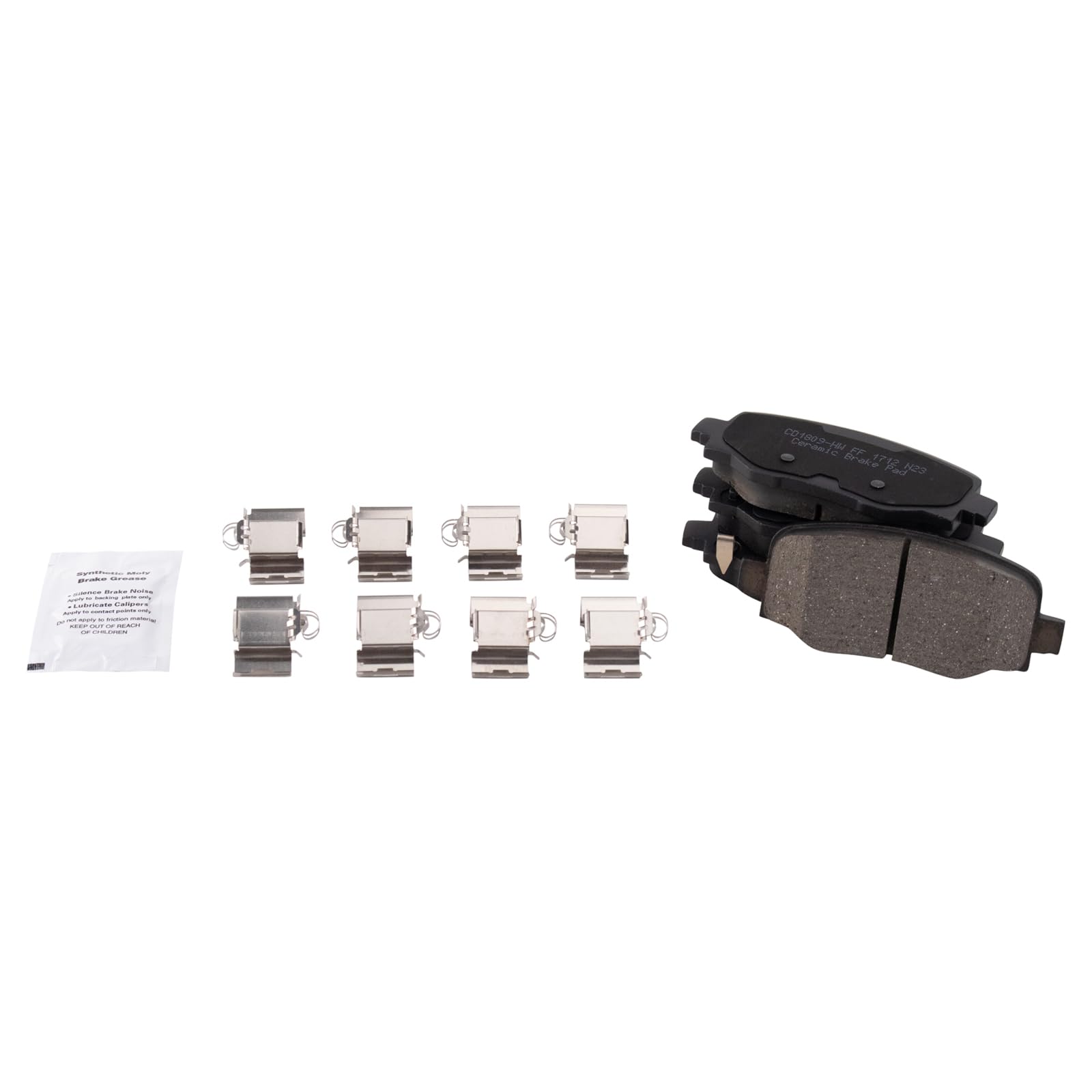 TRQ Rear Brake Pads Ceramic Compatible with 2016-2021 Fiat 500X 2015-2021 Jeep Renegade