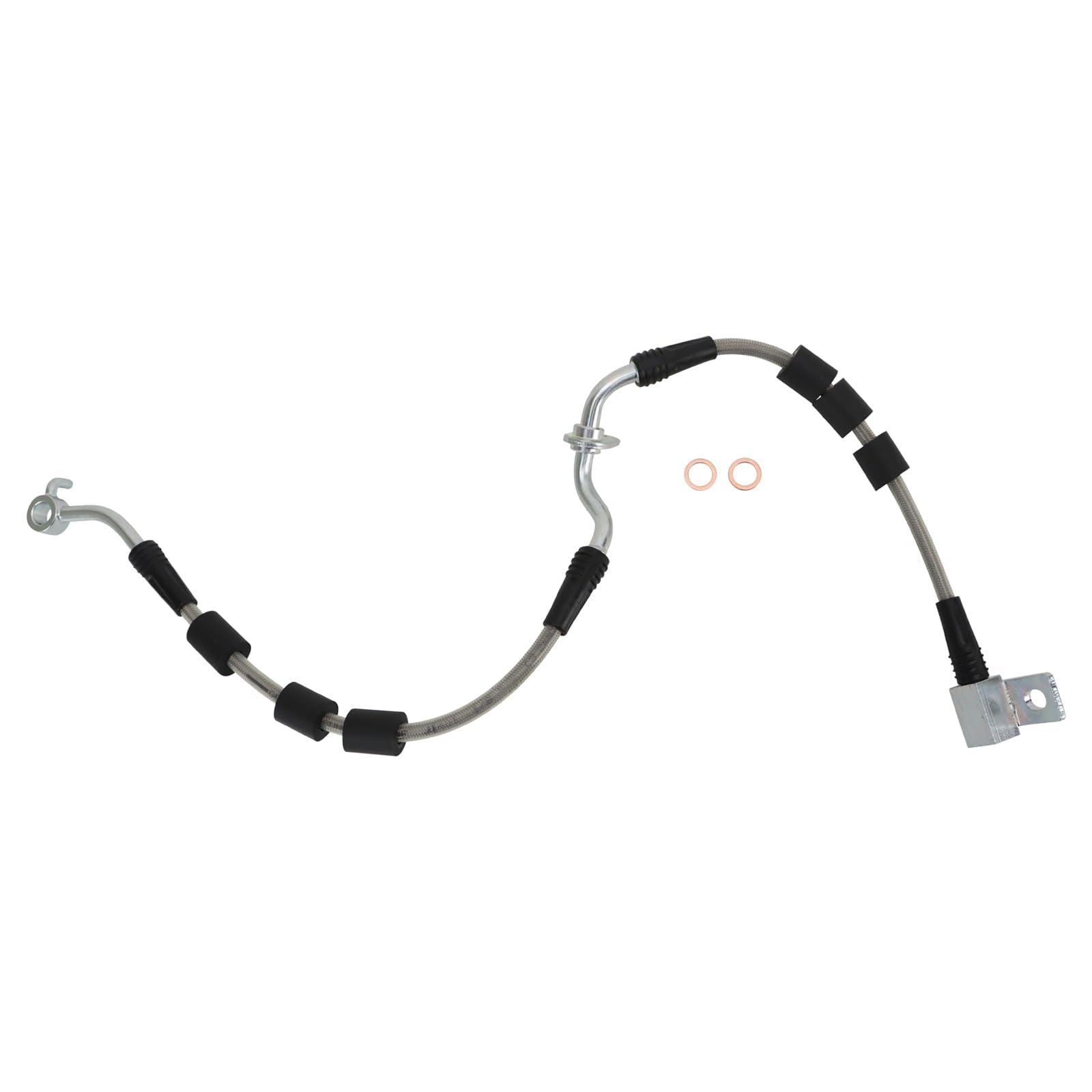 Trq Front Performance Brake Hose Set Compatible With 2006-2009 Ford Fusion 2007-2009 Lincoln Mkz 2006 Zephyr 2003-2008 Mazda 6 M