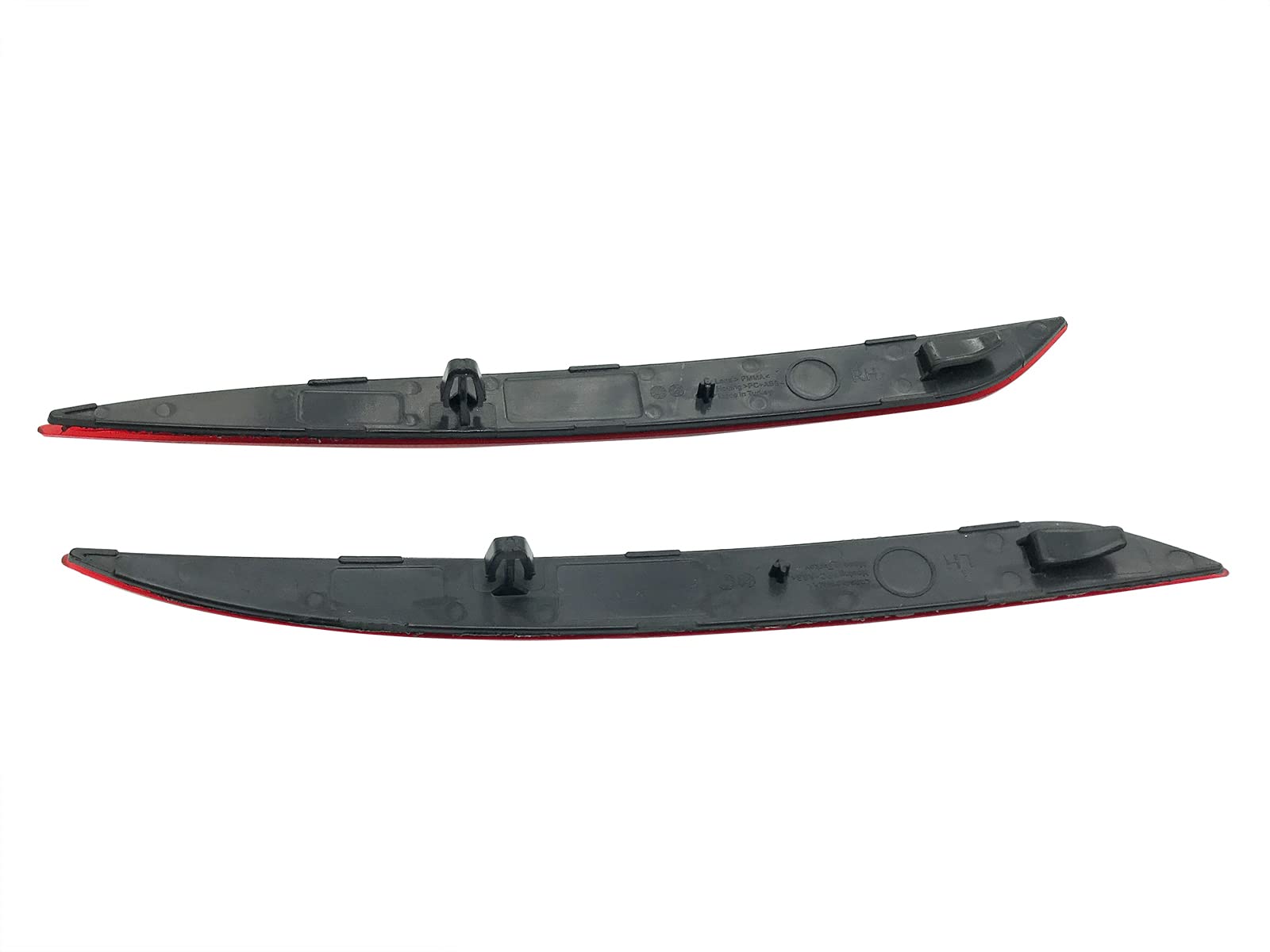 Generic Replacement Rear Bumper Marker Lights for Tesla Model Y 2020-2021 - Red Lens Trim (Left & Right)