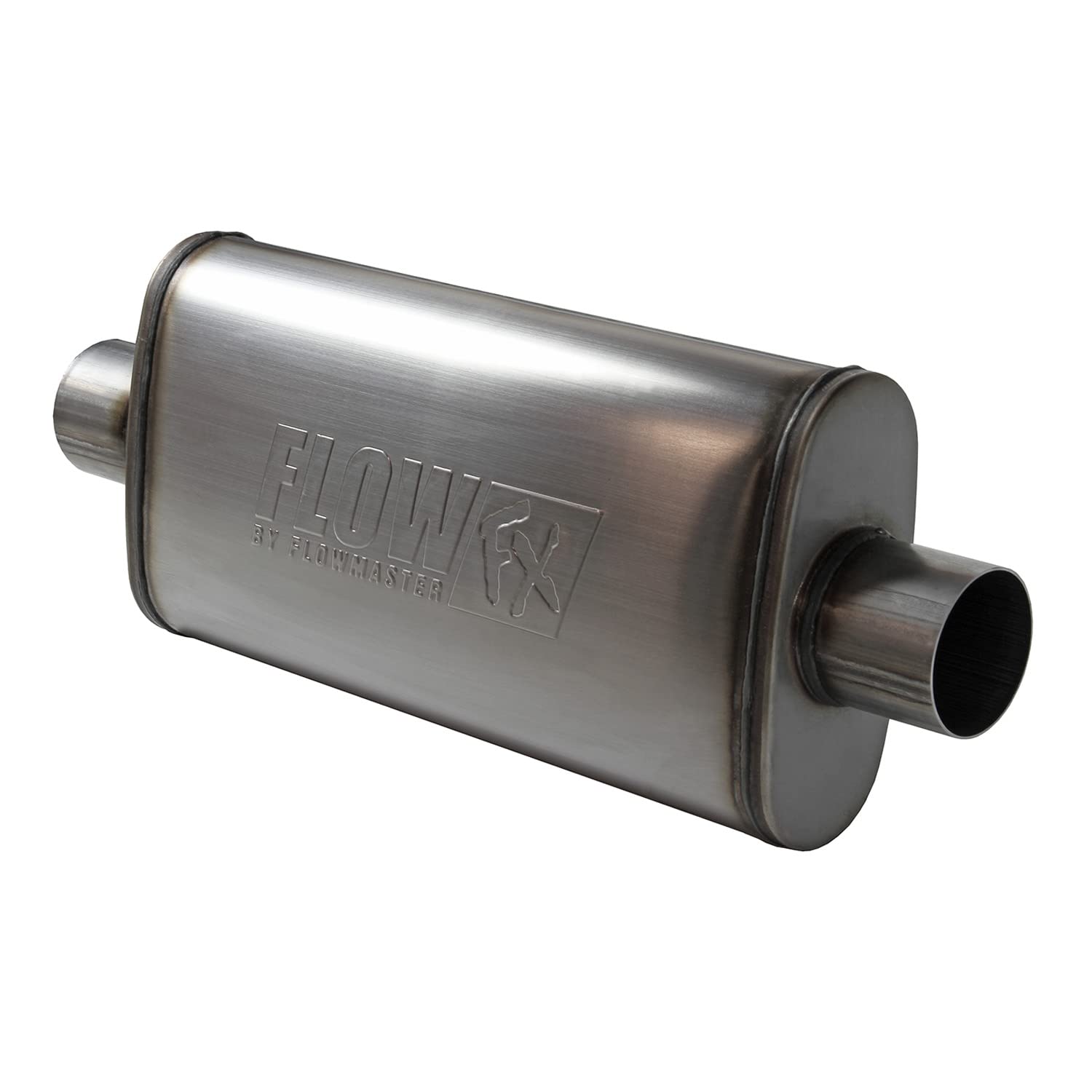 Flowmaster 71249 FlowFX Muffler - 3" Center Inlet/Outlet, Moderate Sound, 409 Stainless Steel, Silver