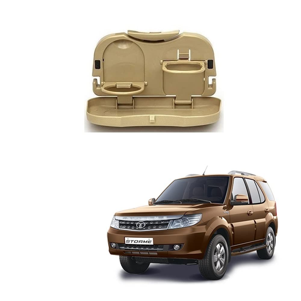 Stylish Foldable Compact Car Back Seat Tray for Food/Drinks/Cup/Bottle Holder Universal Pack of 1 Suitable for Tata Safari Strom