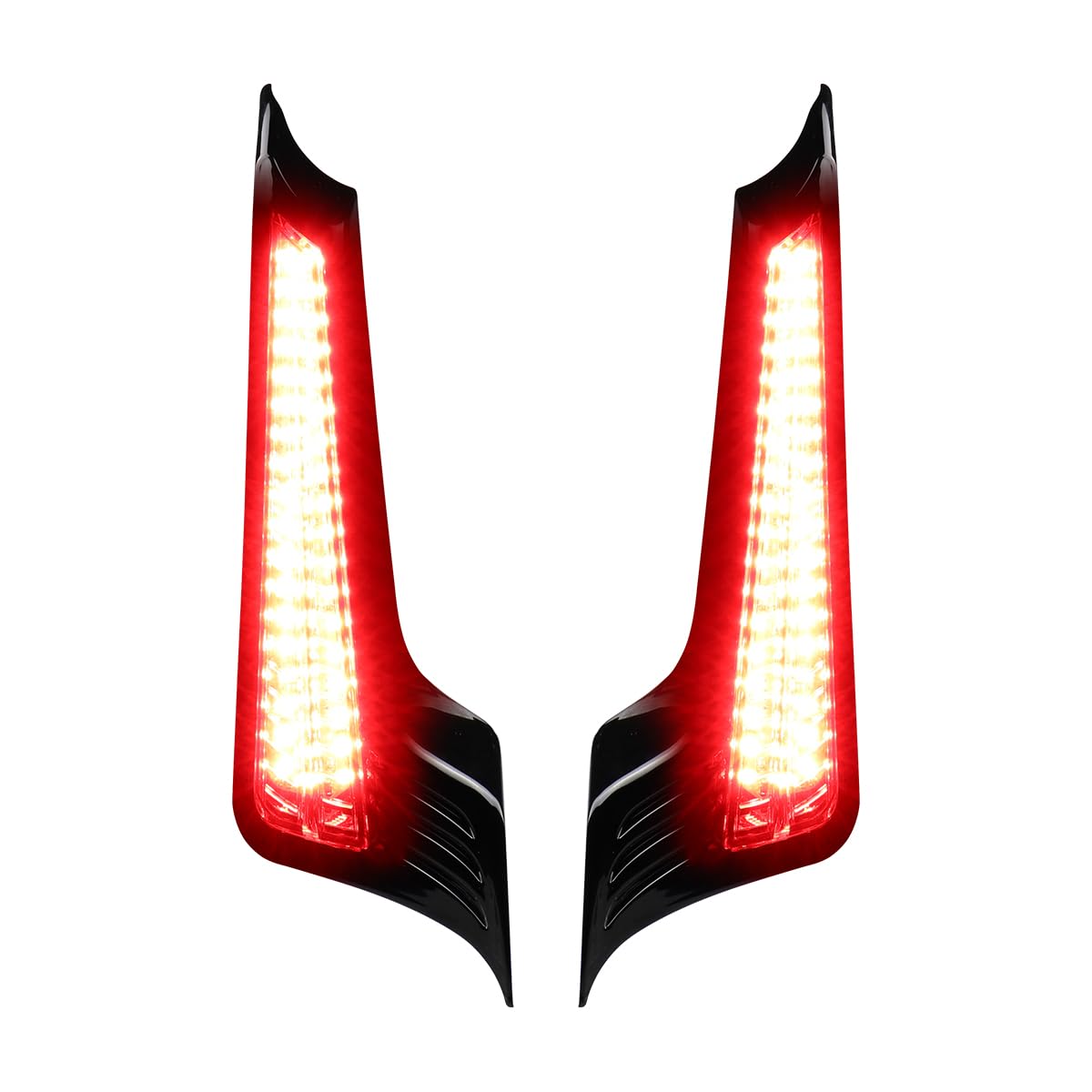 FACAILAHA Smoked Fasica Panel Insert LED Tail Lights Motorcycle Brake Taillights Integrated Turn Signals for Harley Touring Road