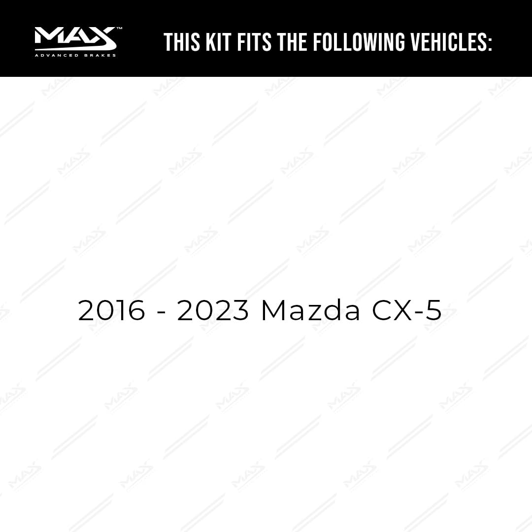 Max Advanced Brakes Rear Brake Kit For 2016 2017 2018 2019 2020 2021 Mazda Cx-5 Replacement Premium Oe Disc Brake Rotors And Ceramic Brake Pads