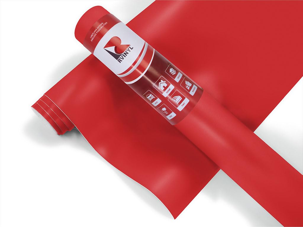 3M 2080 Series M13 Matte Red - 5Ft X 2Ft - 10Sq Ft - Dual Cast Lustrous Vinyl Car Wrapping Film - Bubble Free Vehicle Sheet Roll