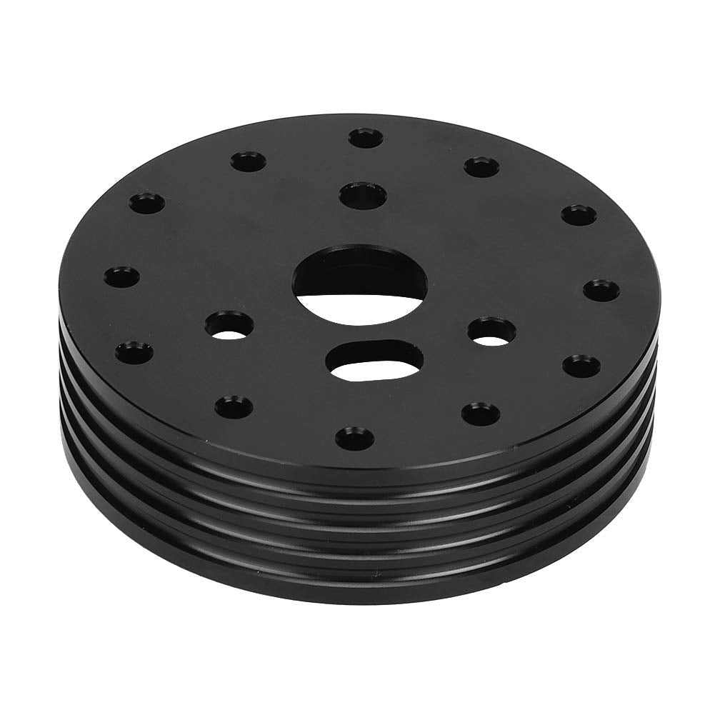 Lenkrad Nabe Adapter,Universal Steering Wheel Hub Kit,Steering Wheel Adapter,Automotive Steering Wheels,1In Aluminum Steering Wheel Hub Spacer For 5 6 Hole Wheels To 3 Hole Adapter(Black)