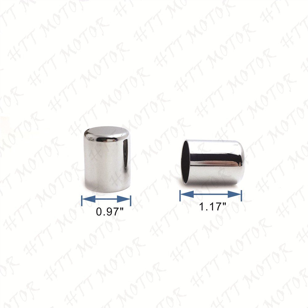 Httmt - For 2009-2016 Harley Touring 48225-10 Docking Hardware Cover Point Kit Chrome [P/N: Mt503-Dhc-Cd1]