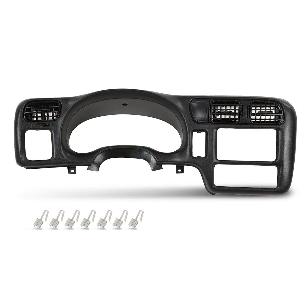 G-PLUS Dashboard Cluster Dash Radio Bezel Compatible with Chevy Blazer S10 GMC Jimmy Sonoma 1998-2004/Fit for Vehicle with Doubl