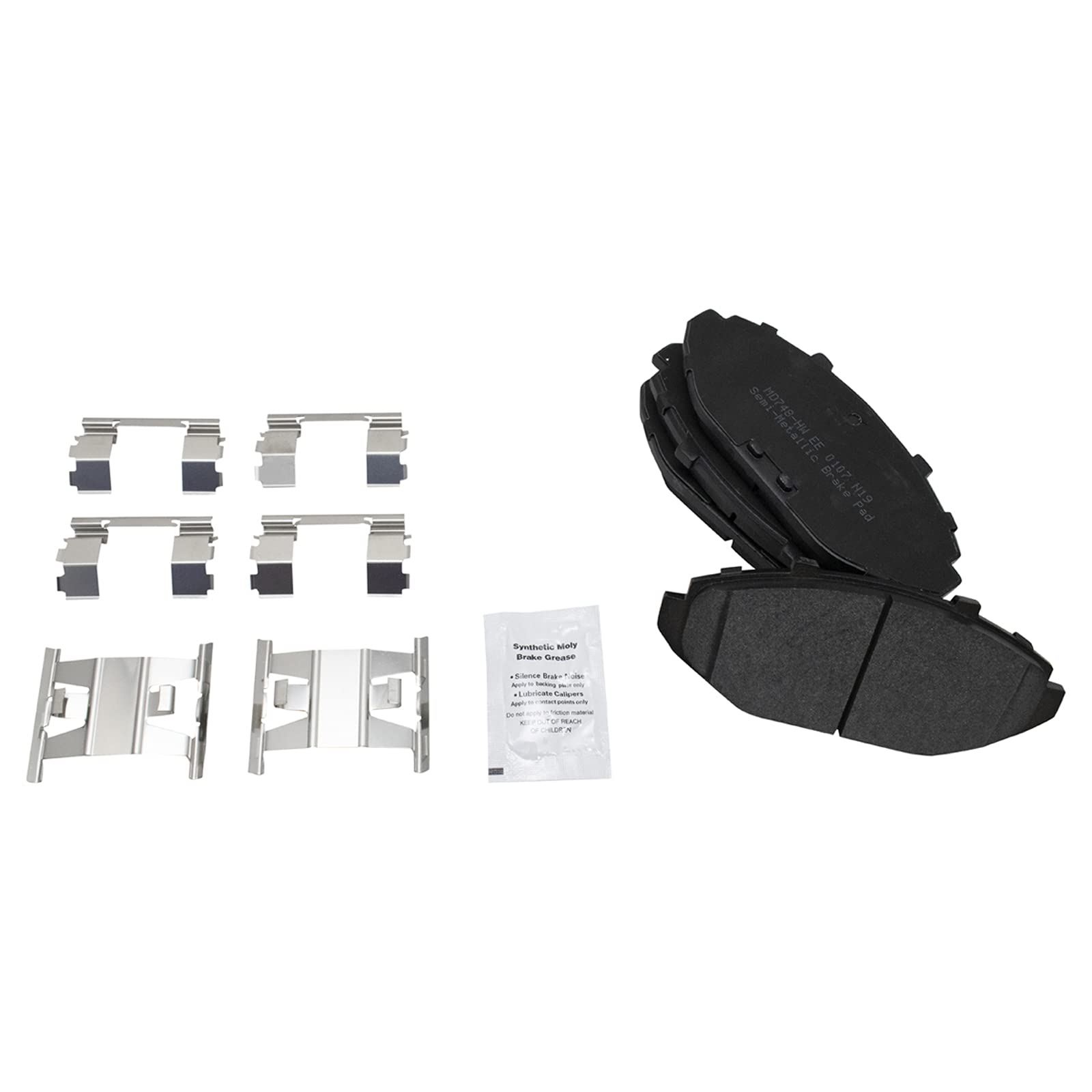 Trq Front Brake Pad & Rotor Kit Brake Pads Brake Rotor Semi-Metallic Compatible With 1998-2002 Ford Crown Victoria Lincoln Town