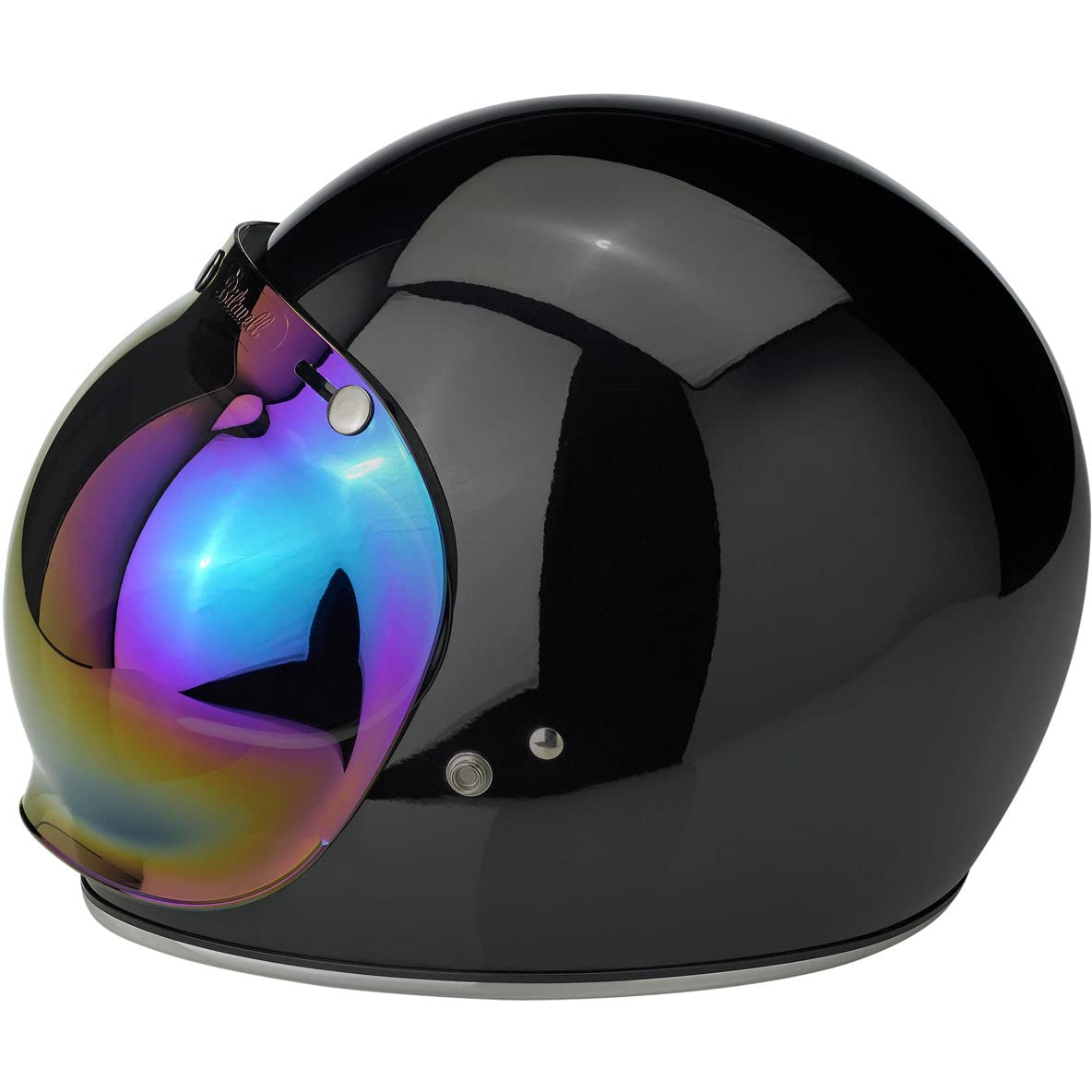 Biltwell Bubble Shield Rainbow Mirror - Anti-Fog, Scratch Resistant, Uv/A Uv/B Resistant
