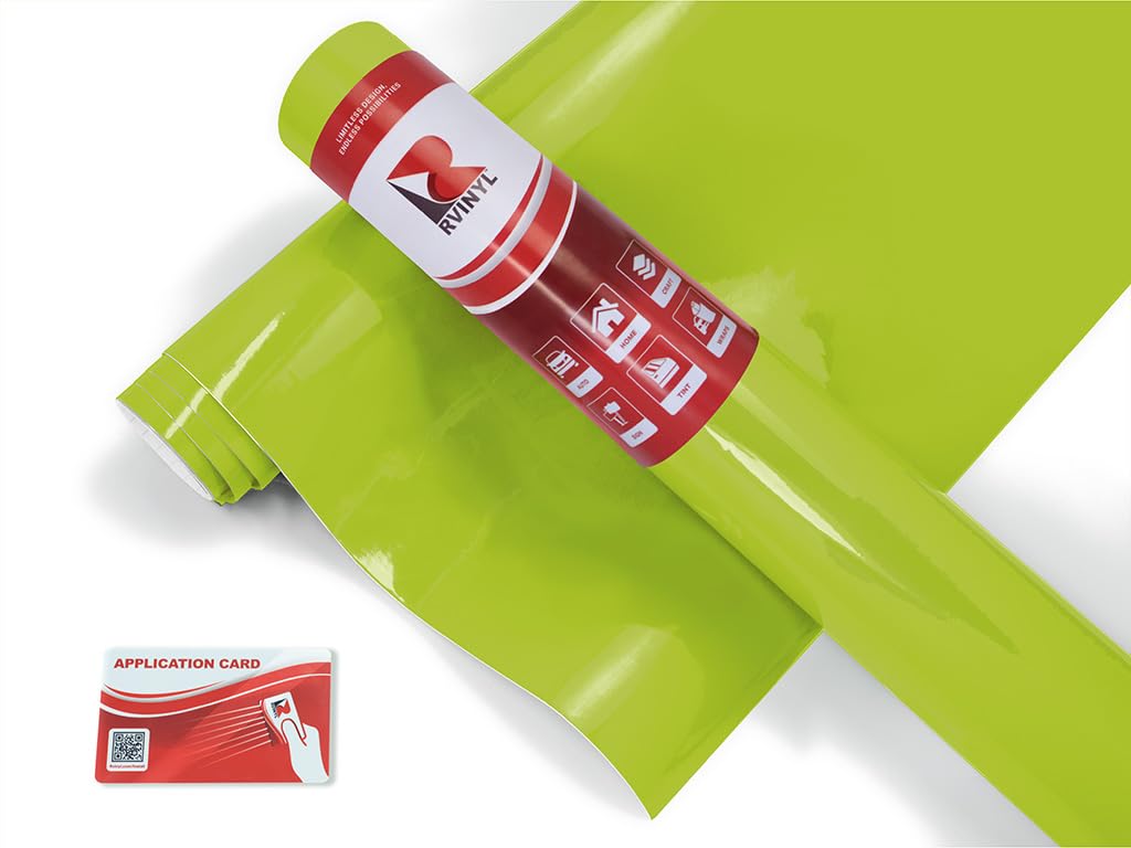 Avery Dennison Sw900 731-O Gloss Lime Green Supreme Wrapping Film Vinyl Vehicle Car Wrap Sheet Roll - (36'' X 60'')